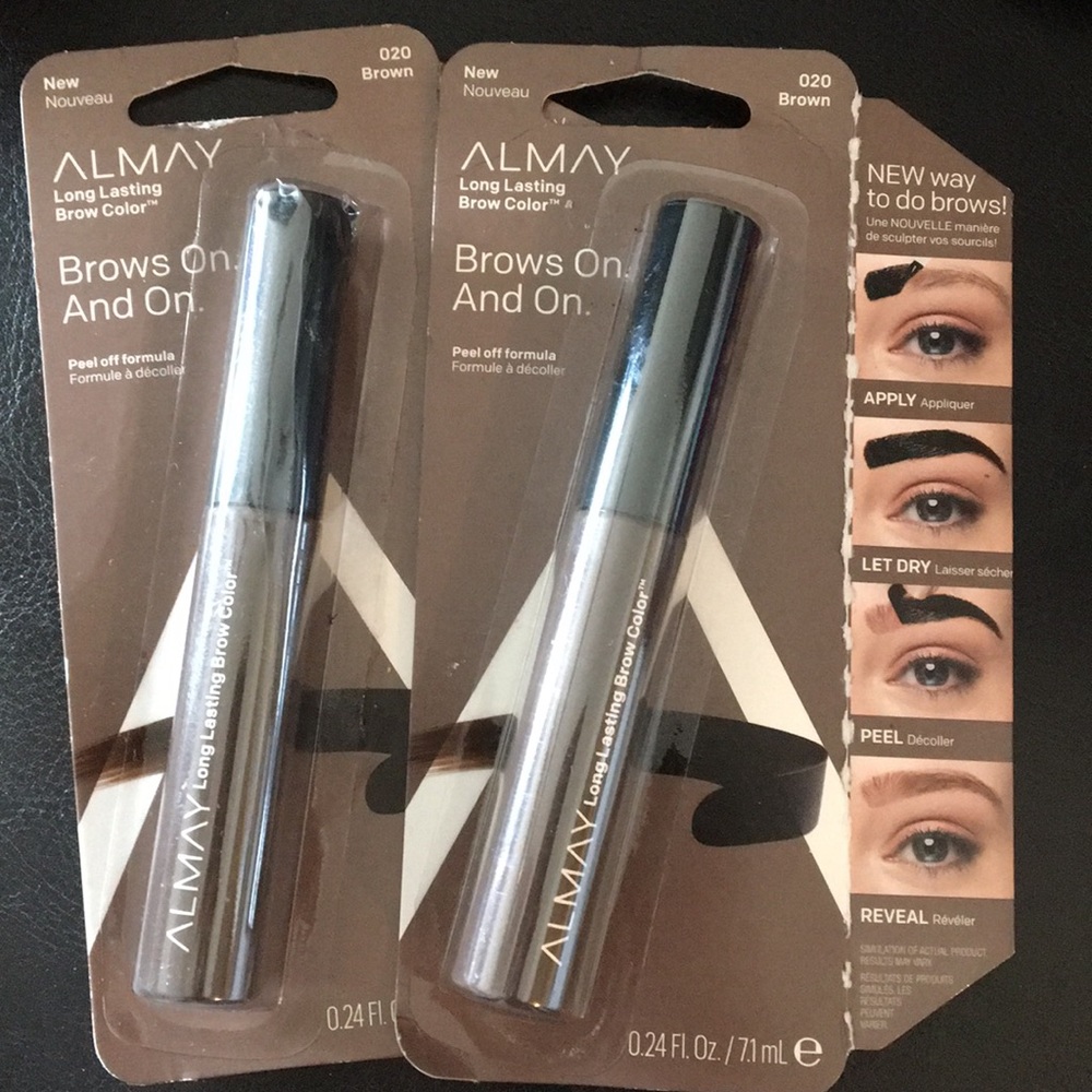 2 Almay Brows on and On Peel Off Color Brown